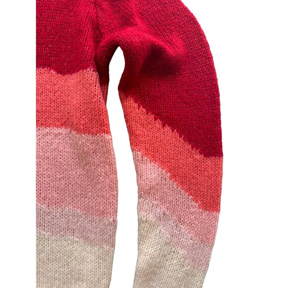 Q&A Los Angeles Color Ombre blocked super cozy sweater knit long sleeve women’s - Picture 4 of 10